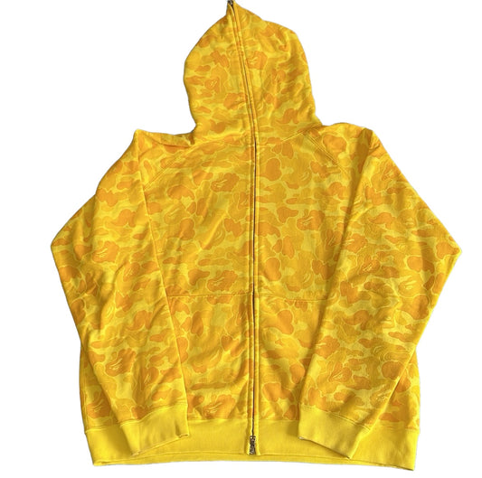 2007 Bape yellow camo hoodie (Large)