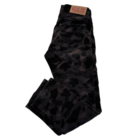 2006 Bape corduroy black camo pants (Large)