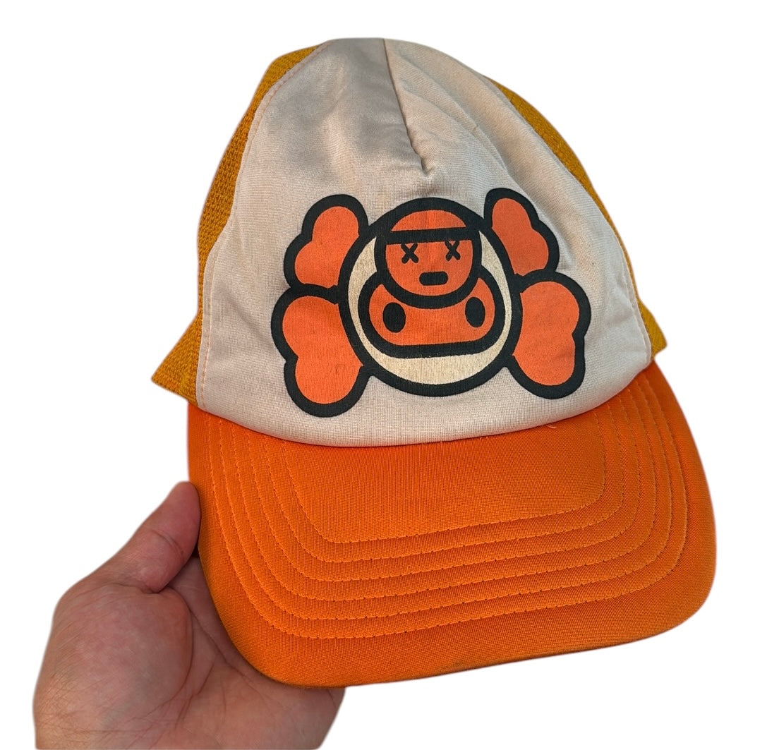 2005 Bape x kaws trucker hat